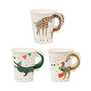 Party Safari Animal Paper Cups with Handles | Vtaux