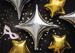 Metallic Silver Starpoint Balloons | Vtaux