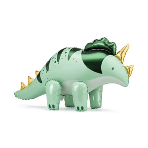 Green Standing Triceratops Balloon 36.5in | Vtaux