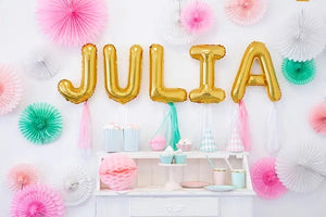 13in Air-Filled Gold Letter Balloon | Vtaux