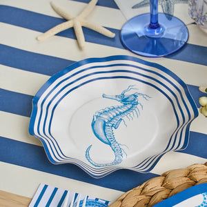 Nautical Seahorse Wavy Dessert Plates | Vtaux