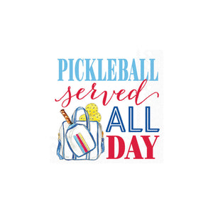 Pickleball Served All Day Dessert Napkins 20ct | Vtaux