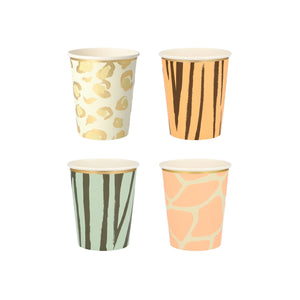 Safari Animal Print Paper Cups 8ct | Vtaux